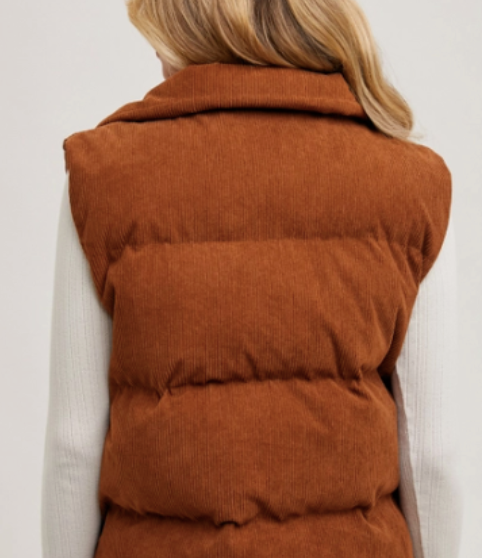 Corduroy Puffer Vest