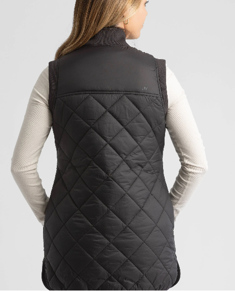 Women's Diamond Quilt Puffer Vest Black