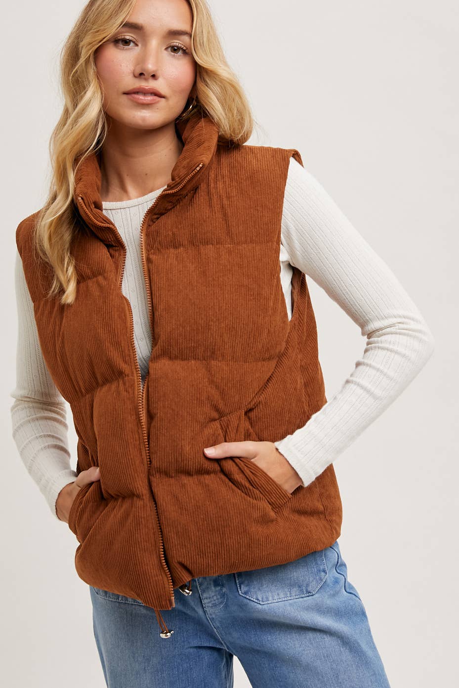 Corduroy Puffer Vest